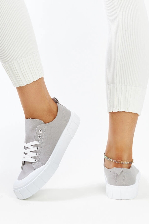 Eduards grå stof sneakers