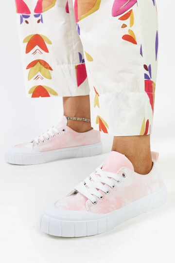 Jerina Sneaker aus rosa Stoff 2