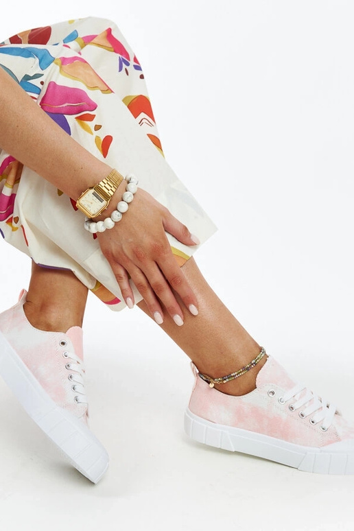 Jerina Sneaker aus rosa Stoff