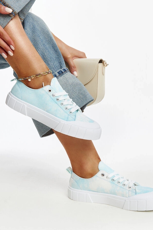 Baskets en tissu bleu Jerina