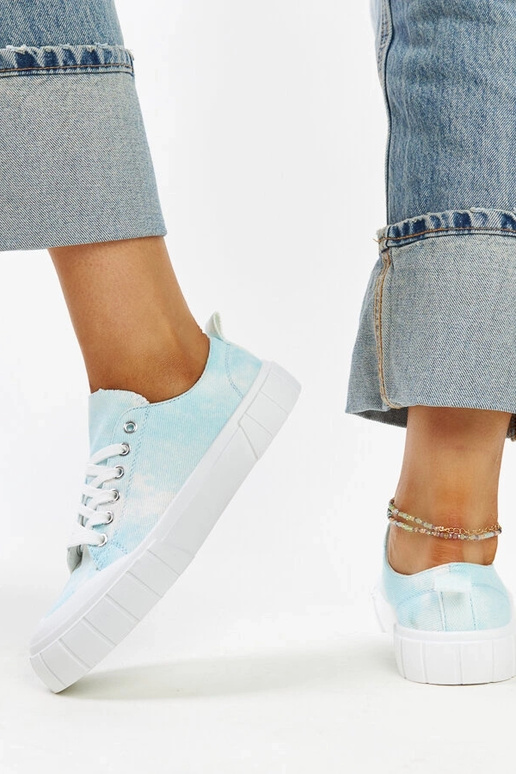 Baskets en tissu bleu Jerina