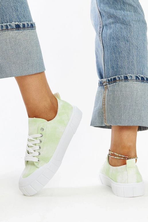 Hellgrüne Stoff-Sneaker von Jerina