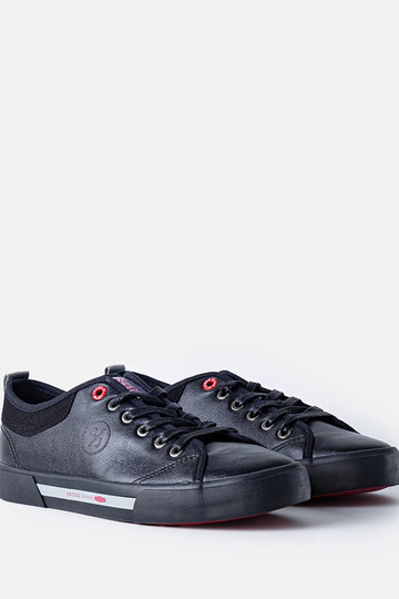 Zwarte heren sneakers CROSS JEANS van eco-leer 2