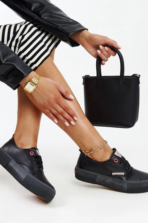Baskets noires pour femmes CROSS JEANS