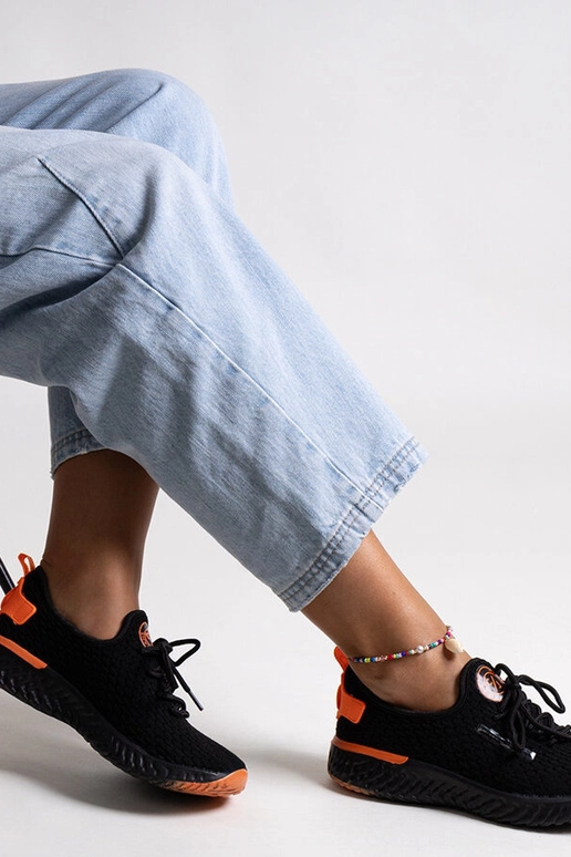 Sorte stof sneakers til kvinder CROSS...