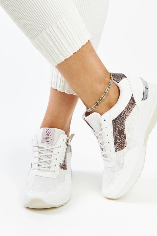 CROSS JEANS hvide wedge sneakers til...