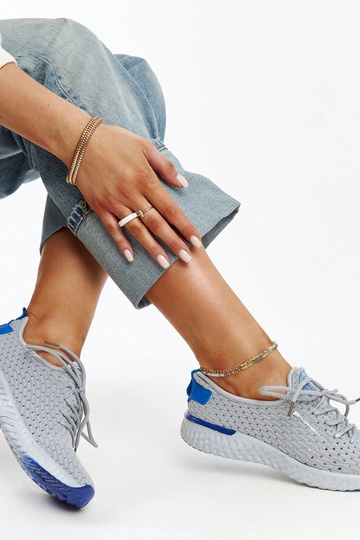 Baskets en tissu gris pour... 2