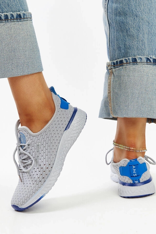 Grå stof sneakers til kvinder CROSS...