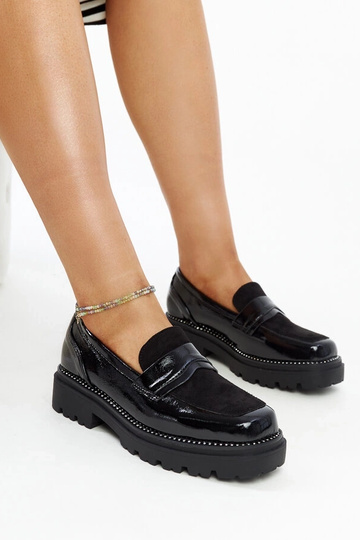 Schwarze Lackschuhe mit Kirsi-Innensohle