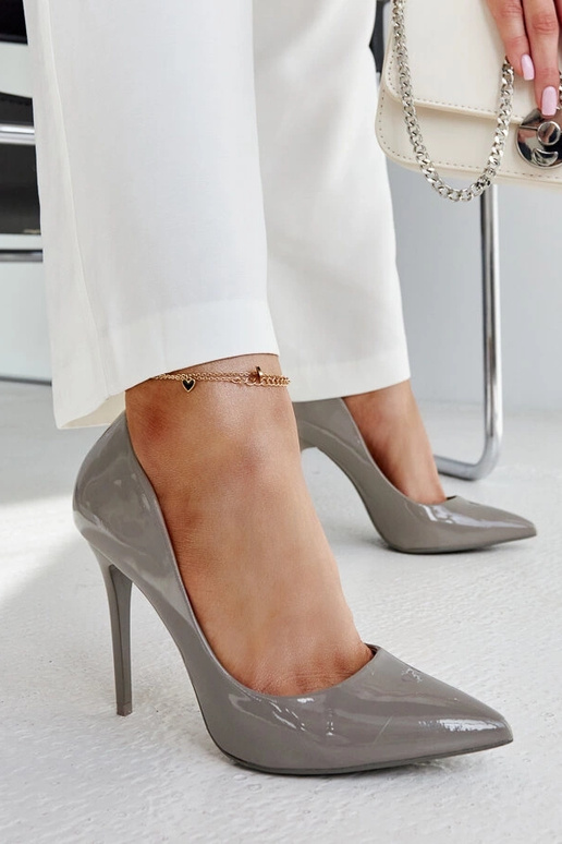 Jadoin escarpins laqués gris foncé... Jadoin escarpins laqués gris foncé...