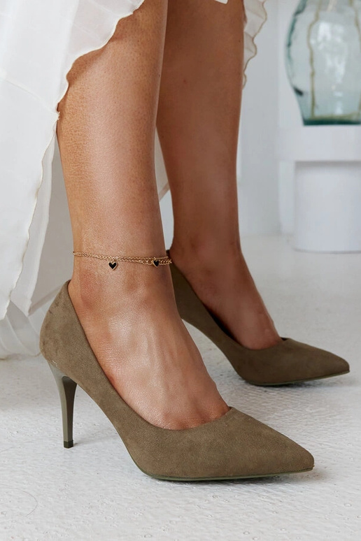 Grønne hæle med læder indersål Paume Grønne hæle med læder indersål Paume