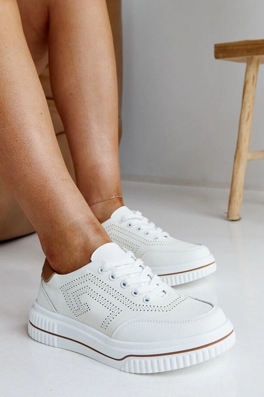 Baskets en cuir beige Rushd