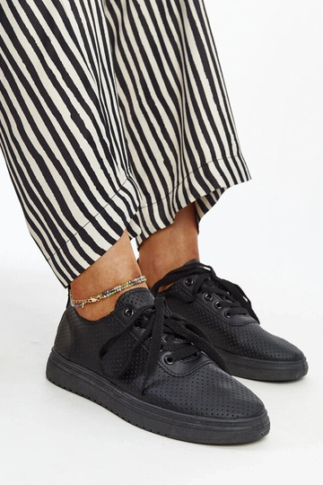 Sorte gennembrudte Segana sneakers 2