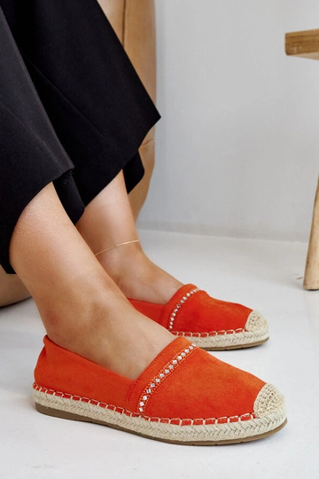 Orange Espadrilles mit...