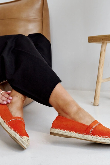 Espadrilles Orange avec Zircons Abia 2