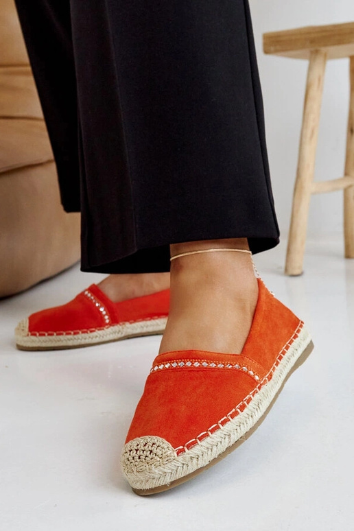 Espadrilles Orange avec Zircons Abia
