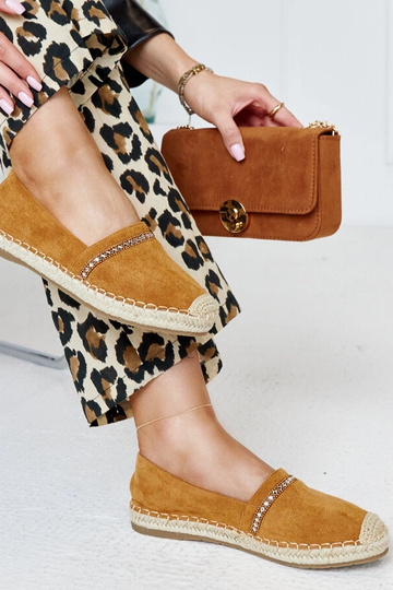 Espadrilles marron avec zircons Abia 2