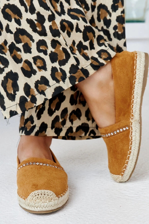 Espadrilles marron avec zircons Abia