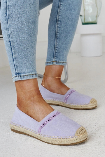 Lilla espadriller med zirkoner Abia