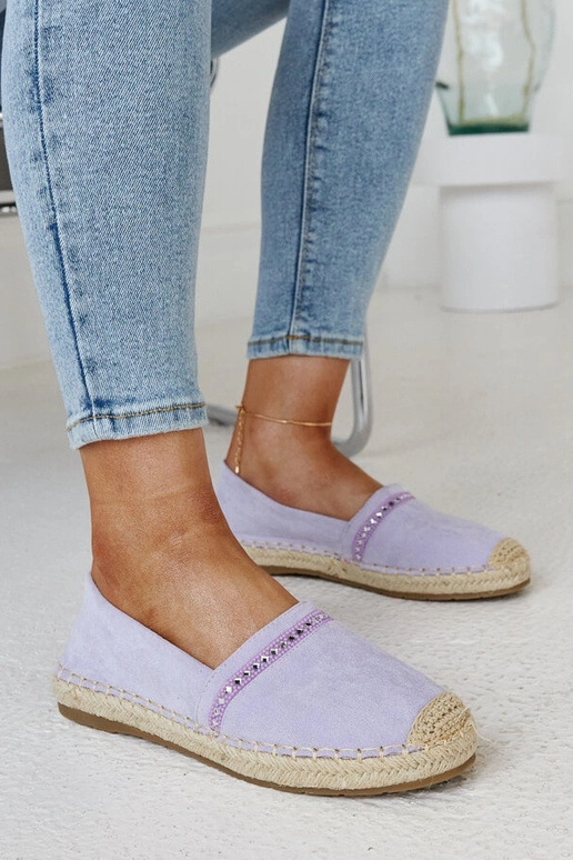 Espadrilles violettes avec zircons Abia