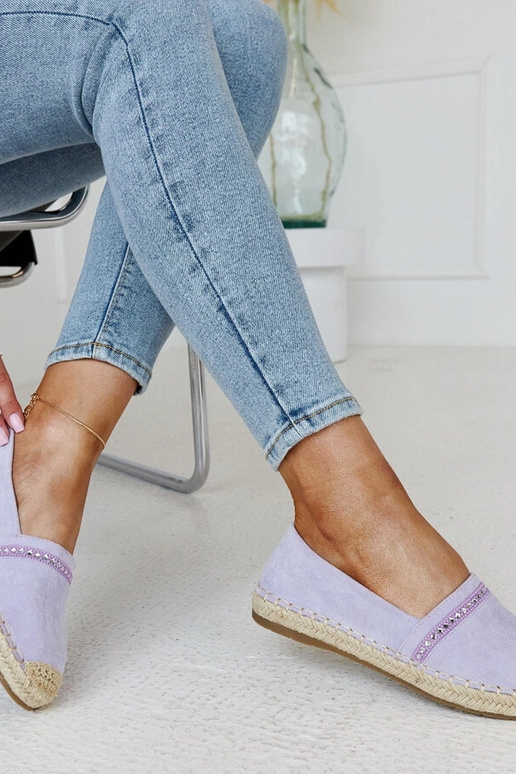 Lilla espadriller med zirkoner Abia