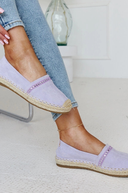 Espadrilles violettes avec zircons Abia