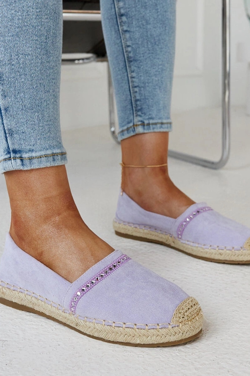 Espadrilles violettes avec zircons Abia