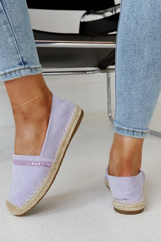 Espadrilles violettes avec zircons Abia
