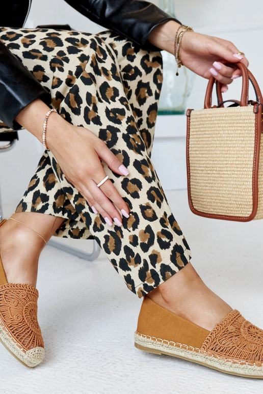 Espadrilles à broderie Kalba marron