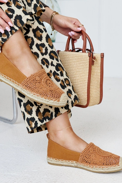 Espadrilles à broderie Kalba marron