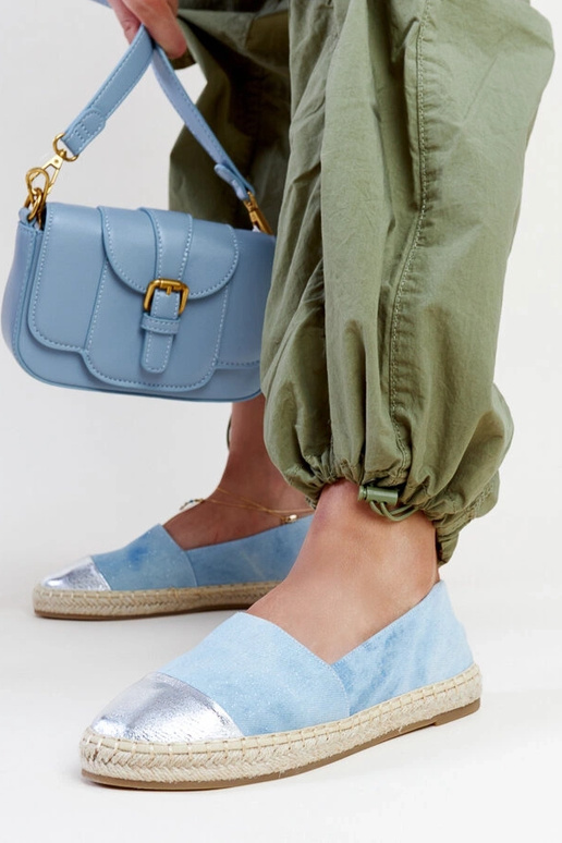 Espadrilles à paillettes bleues et...