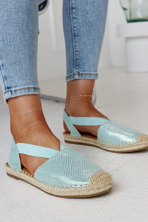 Tharns hellgrüne Slingback-Espadrilles