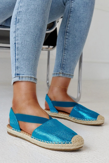 Espadrilles à bride arrière bleues de Tharn