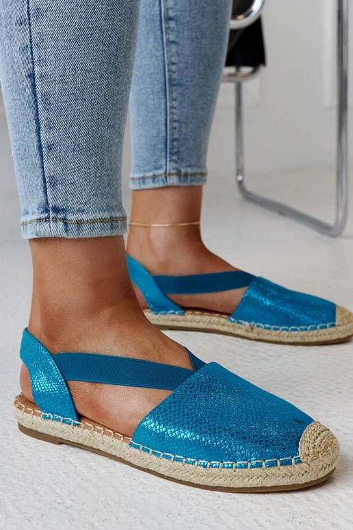 Espadrilles à bride arrière bleues de...