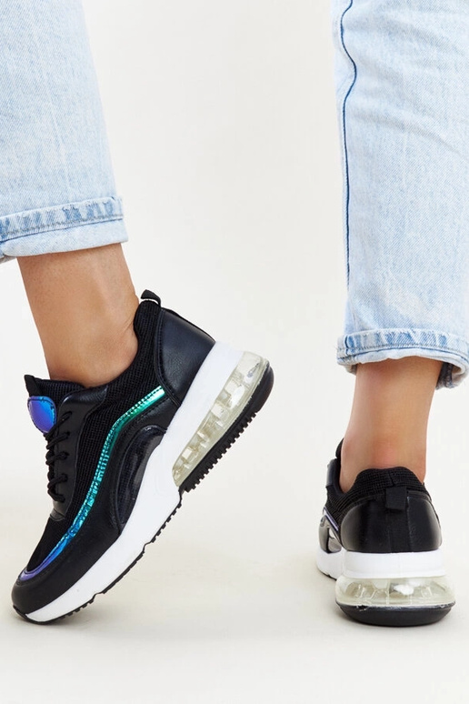 Schwarze Sneakers mit Jelka-Hologramm