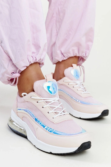 Baskets roses avec un hologramme Jelka