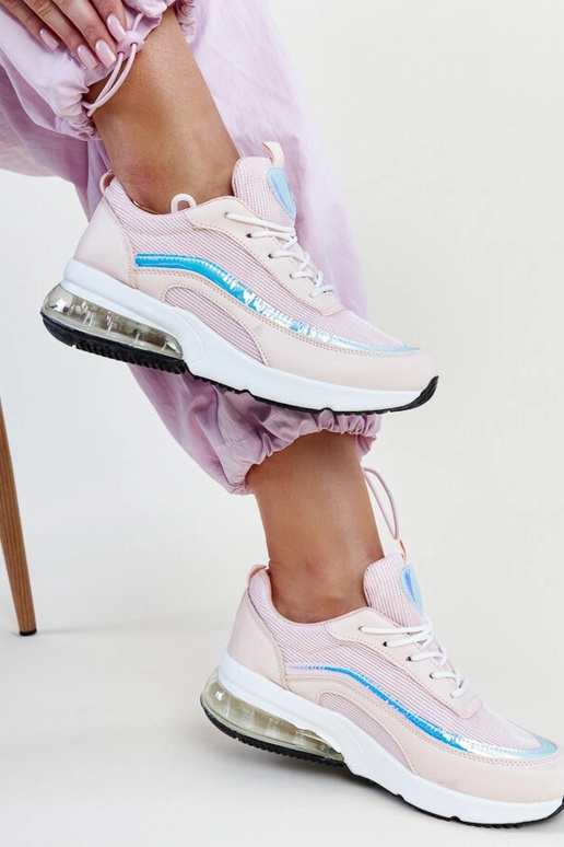 Pink sneakers med et Jelka hologram