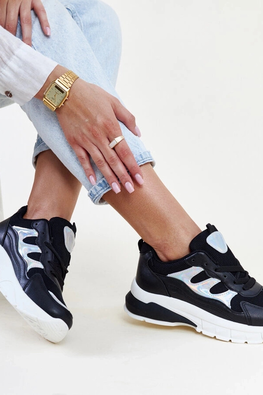 Baskets noires à semelles épaisses Matea