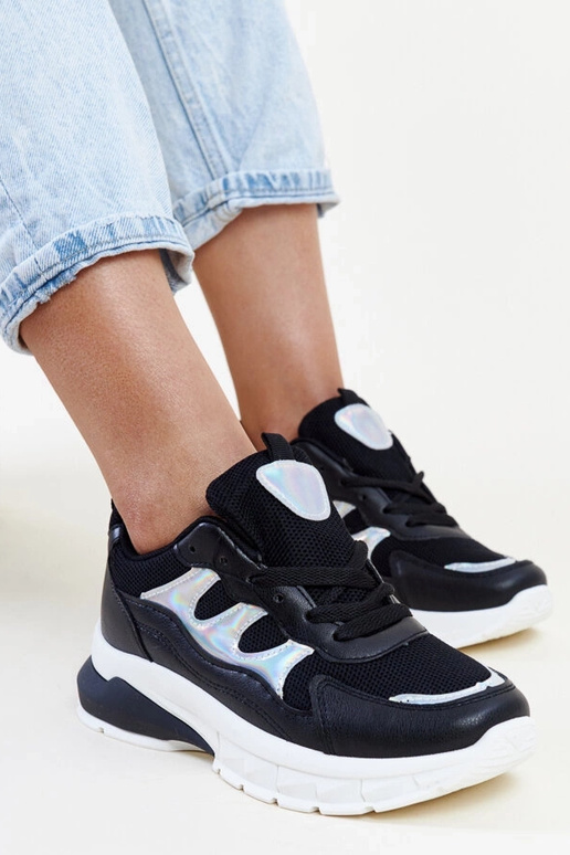 Baskets noires à semelles épaisses Matea