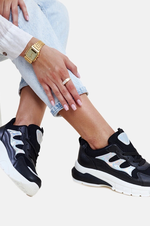 Baskets noires à semelles épaisses Matea