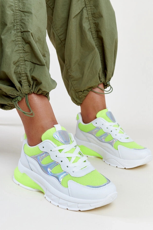 Baskets à semelle épaisse blanches et...