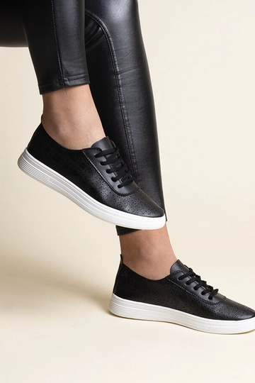 Sorte øko læder sneakers... 2