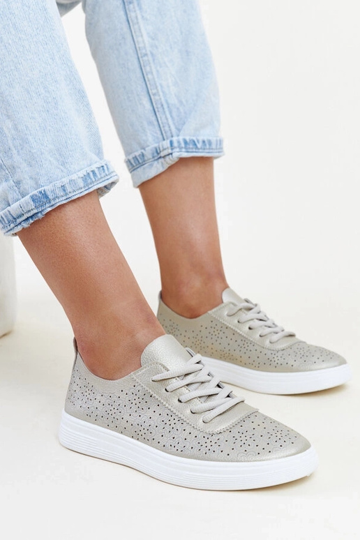 Goldene Sneakers aus Ökoleder Whitley Goldene Sneakers aus Ökoleder Whitley