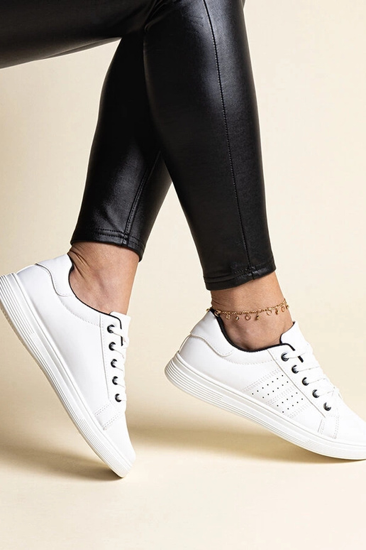 Hvide sneakers øko læder Cathleen -...