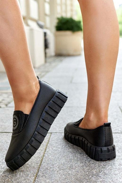 Sorte halvstøvler med massiv Teska-sål Sorte halvstøvler med massiv Teska-sål