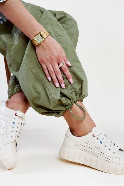 Beige leren sneakers Zvonka Beige leren sneakers Zvonka