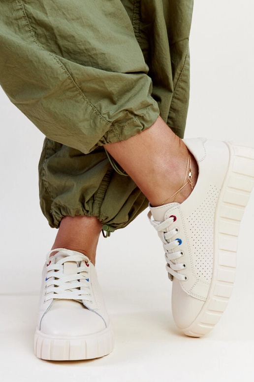 Beige leren sneakers Zvonka Beige leren sneakers Zvonka