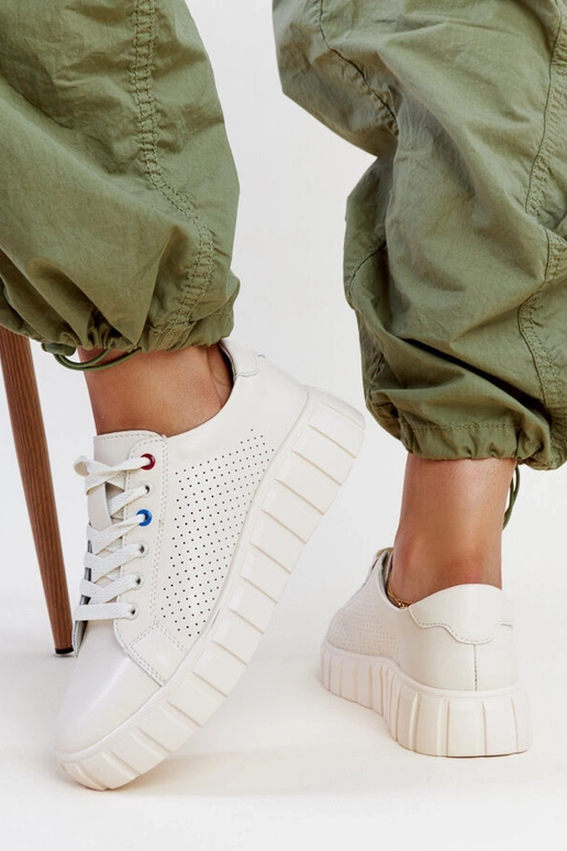 Beige leren sneakers Zvonka Beige leren sneakers Zvonka