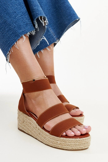 Sandales compensées marron Minna 2