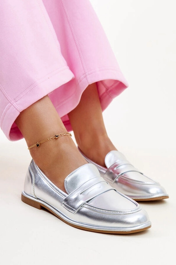 Mocassins classiques argentés Nasia